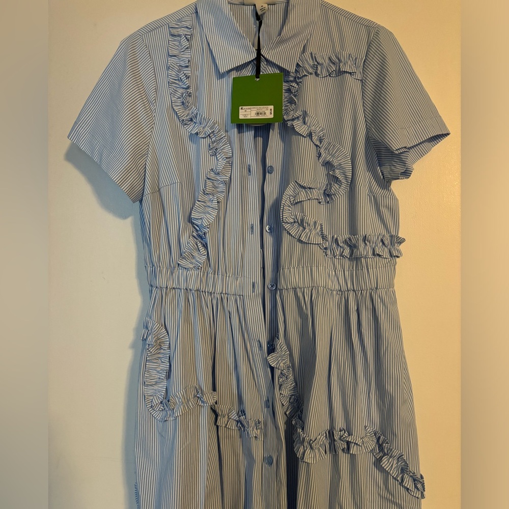 Kate spade for target blue and white ribbon midi dress new with tags size M